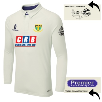 Ergo Long Sleeve Cricket Shirt - Navy Trim