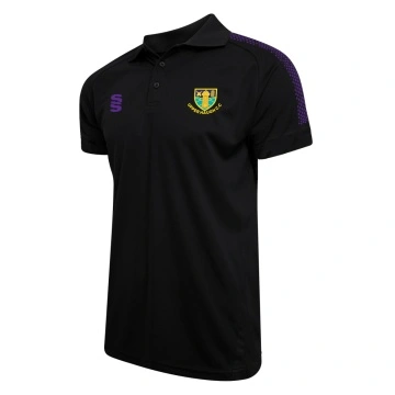 Women's Dual Solid Colour Polo - Black - Women's Fit