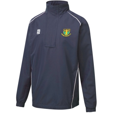 Dual Curve 1/4 Zip Rain Jacket : Navy