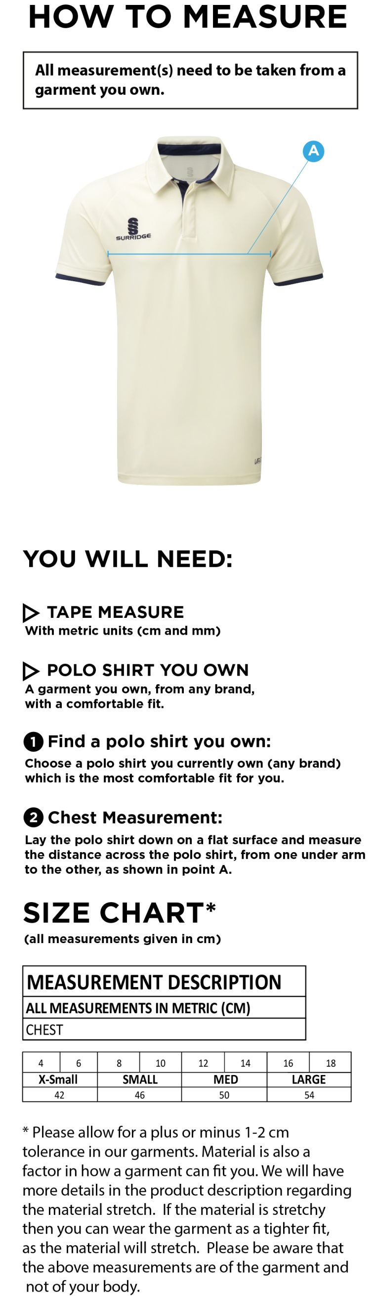 Dual Cricket Shirt Short Sleeve  - WOMEN'S FIT - Ivory - Size Guide