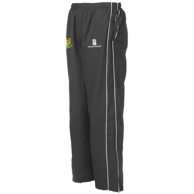Classic Tracksuit Pant With Thigh Length Zip - Black - Women's Fit